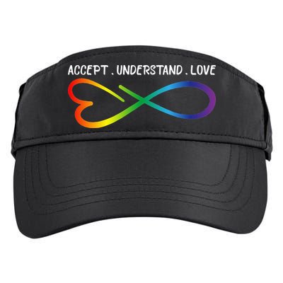 Accept Understand Love Neurodiversity Infinity Autism Adult Drive Performance Visor