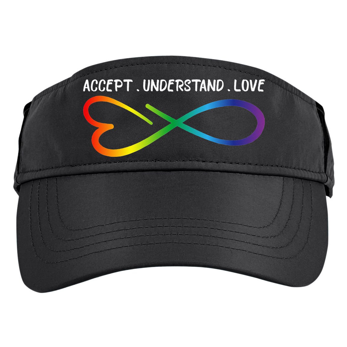 Accept Understand Love Neurodiversity Infinity Autism Adult Drive Performance Visor