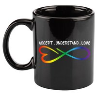 Accept Understand Love Neurodiversity Infinity Autism 11oz C Handle Ceramic Mug