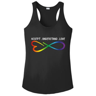 Accept Understand Love Neurodiversity Infinity Autism Ladies PosiCharge Competitor Racerback Tank