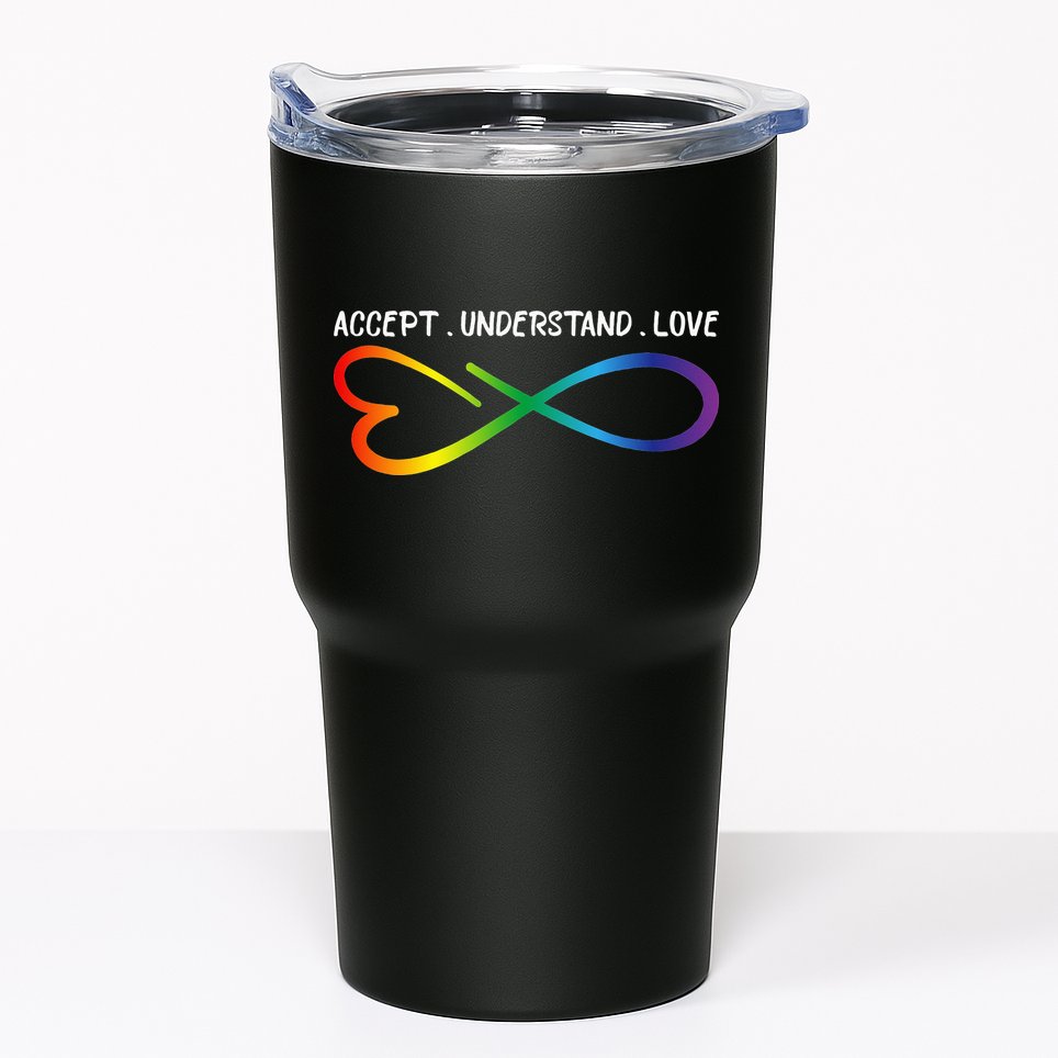 Accept Understand Love Neurodiversity Infinity Autism Tumbler