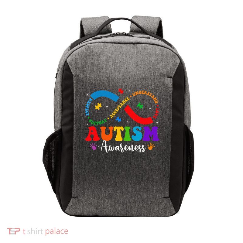 Accept Understand Love Heart Infinity Autism Awareness Vector Backpack