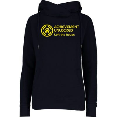 Achievement Unlocked Left The Housing Womens Funnel Neck Pullover Hood