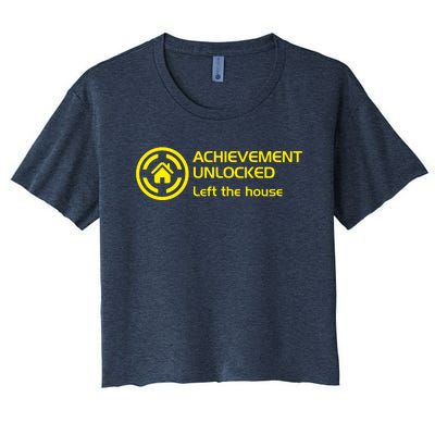 Achievement Unlocked Left The Housing Women's Crop Top Tee