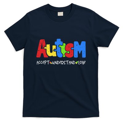 Accept Understand Love Puzzle Autism Awareness T-Shirt