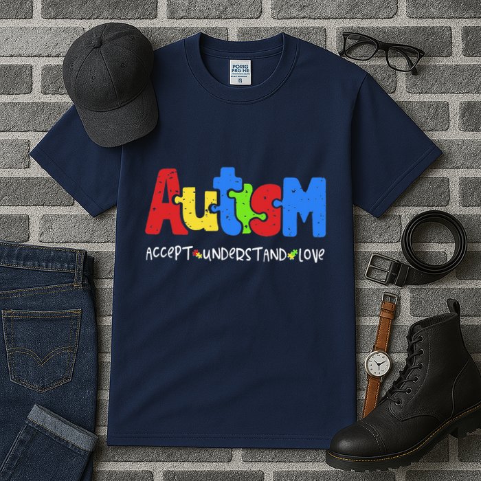 Accept Understand Love Puzzle Autism Awareness Tall T-Shirt