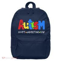 Accept Understand Love Puzzle Autism Awareness 16 in Basic Backpack