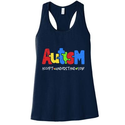 Accept Understand Love Puzzle Autism Awareness Womens Tank Top