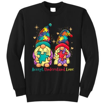 Accept Understand Love Gnome Autism Awareness Sweatshirt