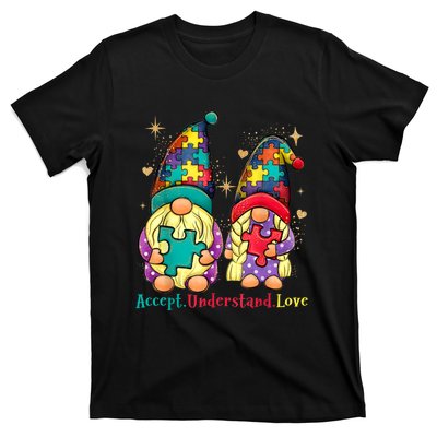 Accept Understand Love Gnome Autism Awareness T-Shirt