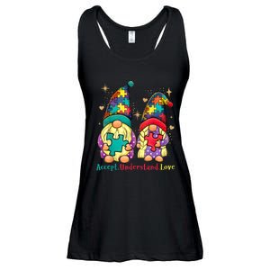 Accept Understand Love Gnome Autism Awareness Ladies Essential Flowy Tank