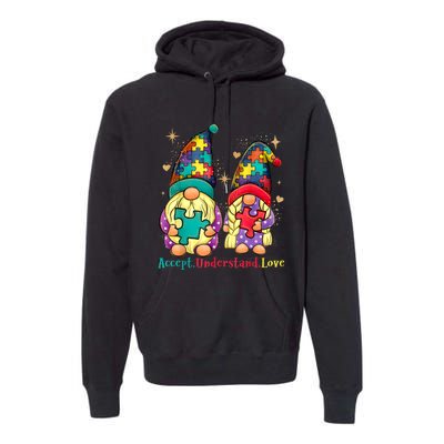 Accept Understand Love Gnome Autism Awareness Premium Hoodie