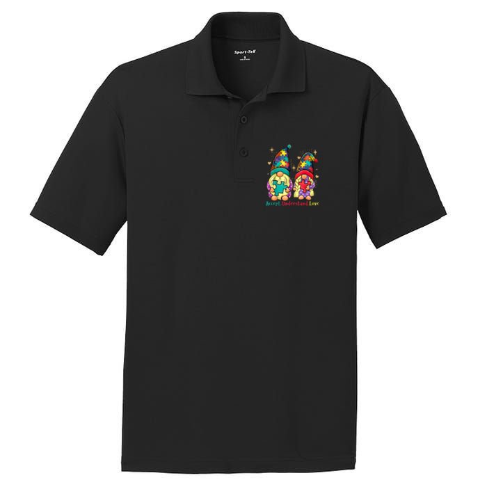 Accept Understand Love Gnome Autism Awareness PosiCharge RacerMesh Polo