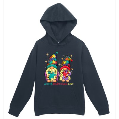 Accept Understand Love Gnome Autism Awareness Urban Pullover Hoodie