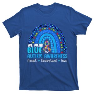 Accept Understand Love Puzzle Rainbow Autism Awareness T-Shirt