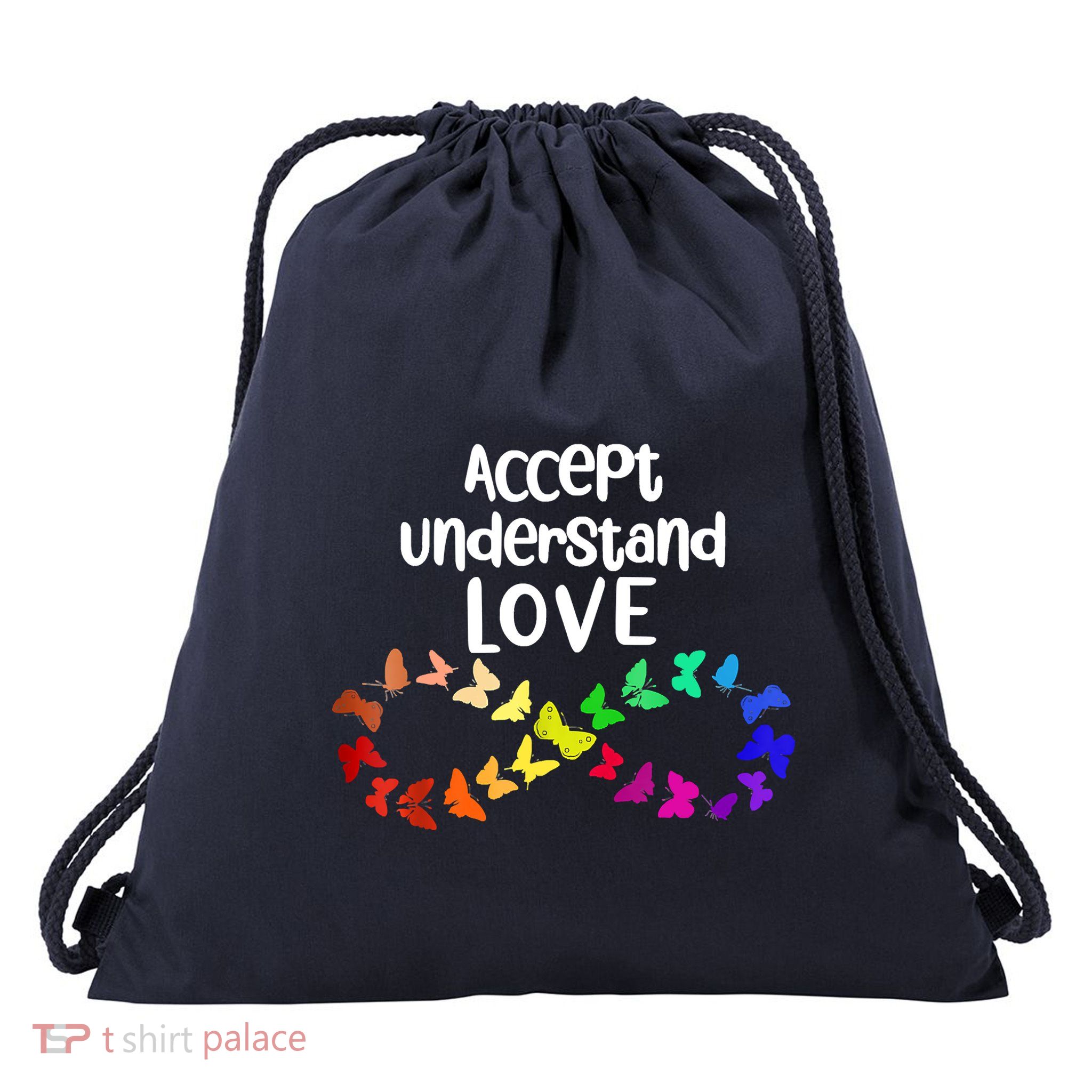 Accept Understand Love Infinity Autism Support Autistic Gift Drawstring Bag
