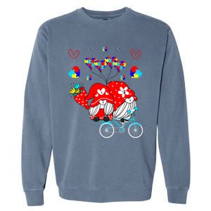 Accept Understand Love Autism Awareness Gnome Valentine Day Meaningful Gift Garment-Dyed Sweatshirt