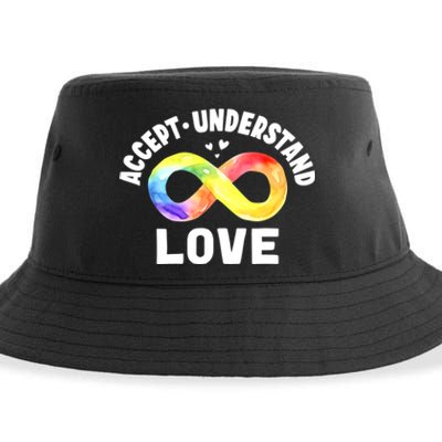 Accept Understand Love Autism Awareness ASD Infinity Symbol Sustainable Bucket Hat