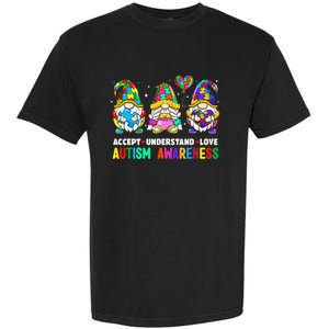 Accept Understand Love Autism Awareness Gnome Garment-Dyed Heavyweight T-Shirt