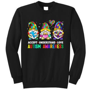 Accept Understand Love Autism Awareness Gnome Sweatshirt