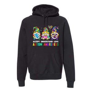 Accept Understand Love Autism Awareness Gnome Premium Hoodie