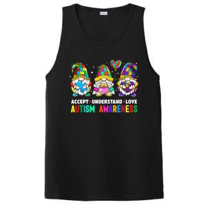 Accept Understand Love Autism Awareness Gnome PosiCharge Competitor Tank