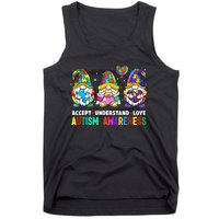 Accept Understand Love Autism Awareness Gnome Tank Top