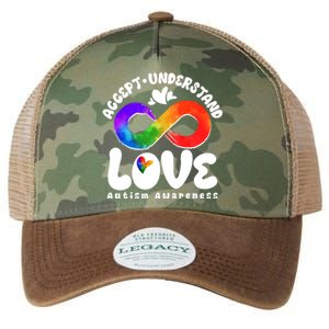 Accept Understand Love Autism Awareness Legacy Tie Dye Trucker Hat