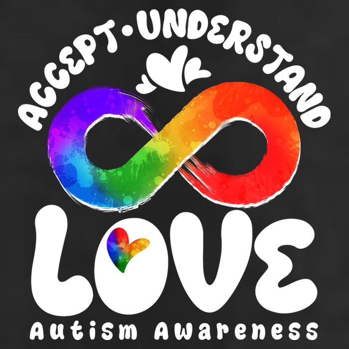 Accept Understand Love Autism Awareness 7 Panel Mesh Trucker Snapback Hat
