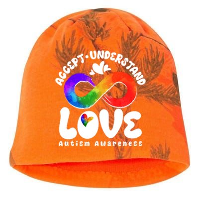 Accept Understand Love Autism Awareness Kati - Camo Knit Beanie