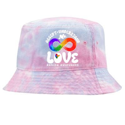 Accept Understand Love Autism Awareness Tie-Dyed Bucket Hat