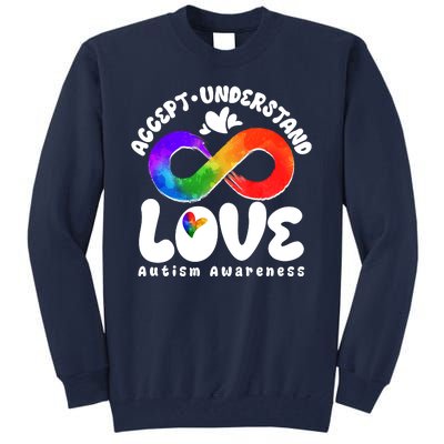 Accept Understand Love Autism Awareness Tall Sweatshirt