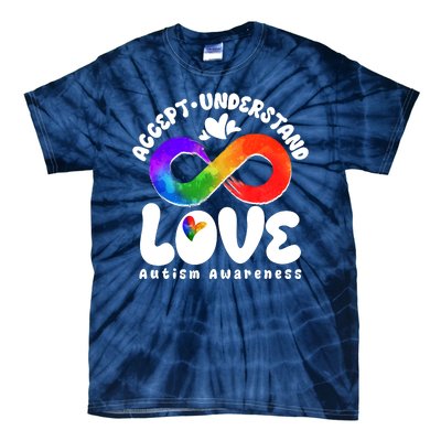 Accept Understand Love Autism Awareness Tie-Dye T-Shirt