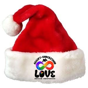 Accept Understand Love Autism Awareness Premium Christmas Santa Hat