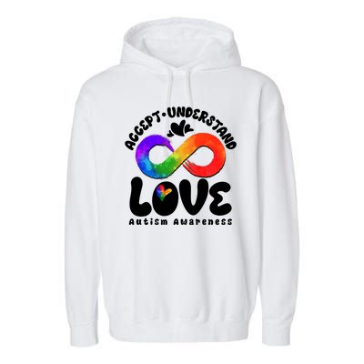 Accept Understand Love Autism Awareness Garment-Dyed Fleece Hoodie