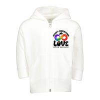 Accept Understand Love Autism Awareness Toddler Zip Fleece Hoodie