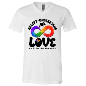 Accept Understand Love Autism Awareness V-Neck T-Shirt