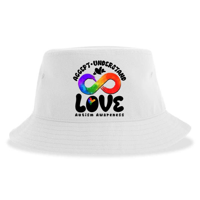 Accept Understand Love Autism Awareness Sustainable Bucket Hat