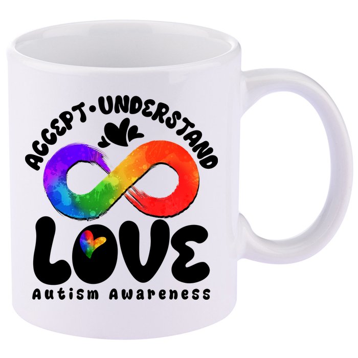Accept Understand Love Autism Awareness 11oz C Handle Ceramic Mug