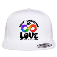 Accept Understand Love Autism Awareness Flat Bill Trucker Hat