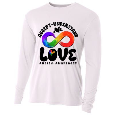 Accept Understand Love Autism Awareness Cooling Performance Long Sleeve Crew