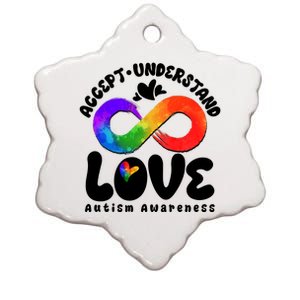 Accept Understand Love Autism Awareness Ceramic Star Ornament