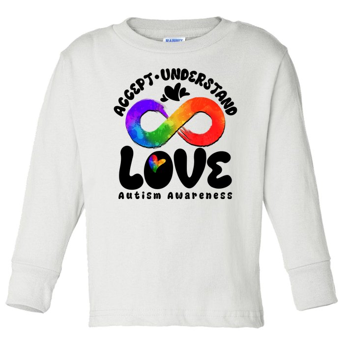 Accept Understand Love Autism Awareness Toddler Long Sleeve Shirt