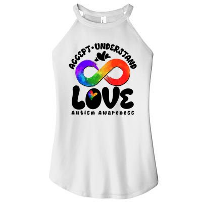 Accept Understand Love Autism Awareness Women’s Perfect Tri Rocker Tank