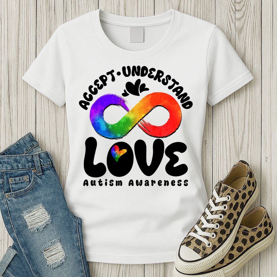 Accept Understand Love Autism Awareness Womens T-Shirt