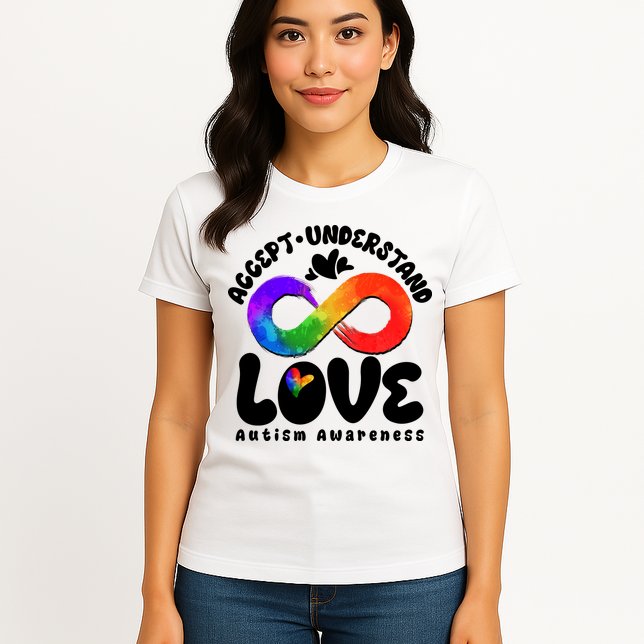 Accept Understand Love Autism Awareness Womens T-Shirt