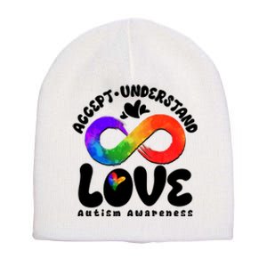 Accept Understand Love Autism Awareness Short Acrylic Beanie