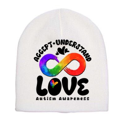 Accept Understand Love Autism Awareness Short Acrylic Beanie