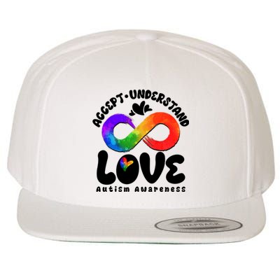 Accept Understand Love Autism Awareness Wool Snapback Cap