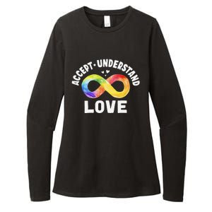 Accept Understand Love Autism Awareness ASD Infinity Symbol Womens CVC Long Sleeve Shirt